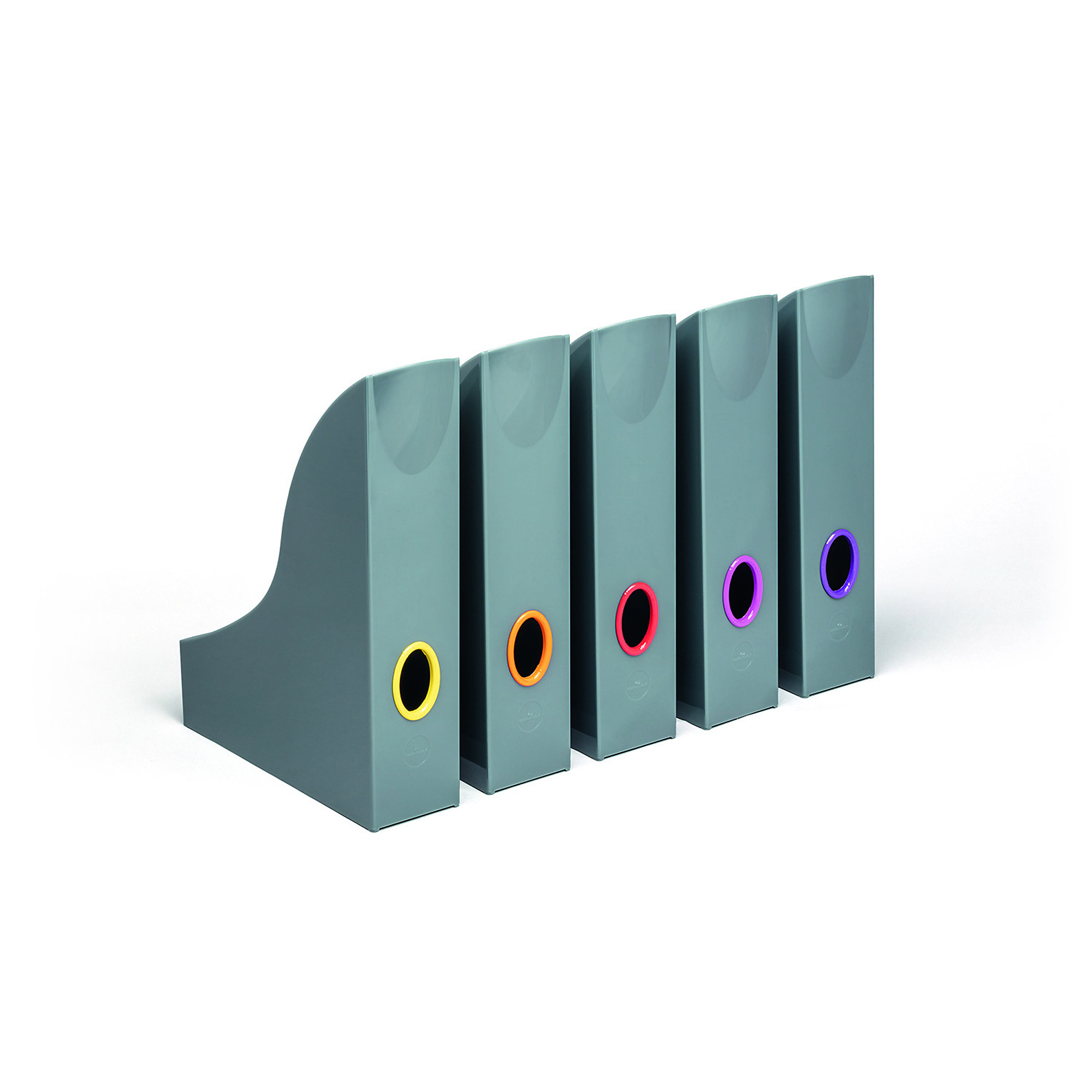 Durable, VARICOLOR Magazine Rack Set, Gray/Multi - 5 pack, Color Finish Gray, Model# 770657